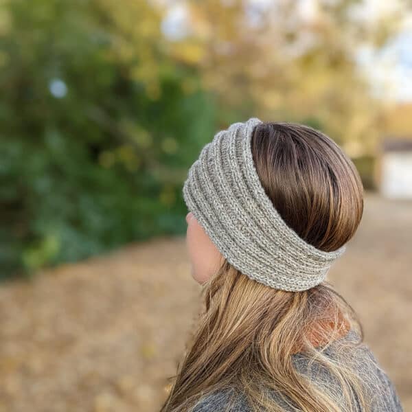 Hand knitted Ribbed Headband - handmade by Ascog Wool (view 2)