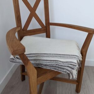Natural undyed Cheviot/Shetland wool blanket - handmade by Ascog Wool (view 7)