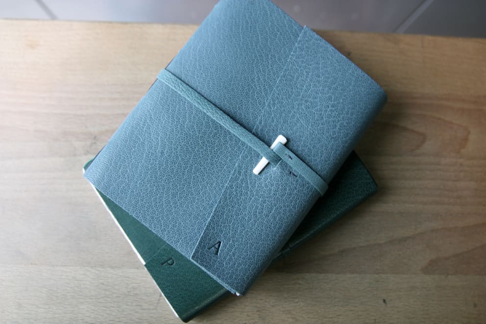 Personalised leather journal - handmade by SollasBooks