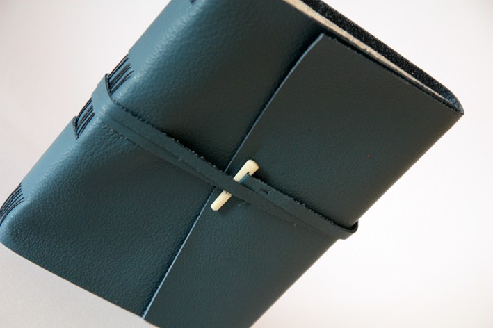 Grey Blue Leather Journal - Image 3