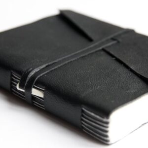 Black Leather Journal - handmade by SollasBooks (view 3)