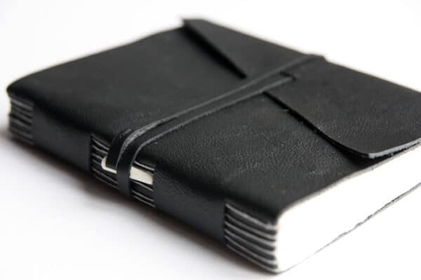Black Leather Journal - handmade by SollasBooks (view 3)
