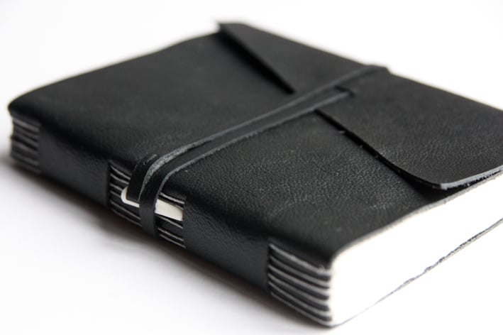 Black Leather Journal - handmade by SollasBooks (view 3)
