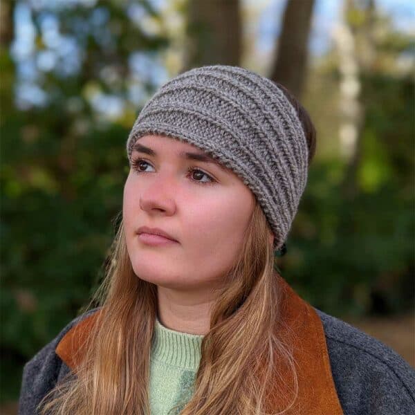 Hand knitted Ribbed Headband - handmade by Ascog Wool