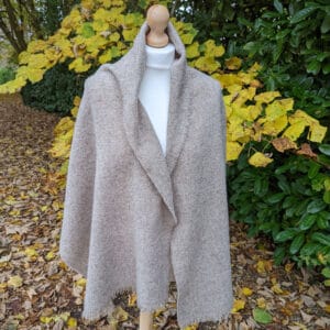Stole from Bute in Ascog Natural Shetland Wool - Image 3