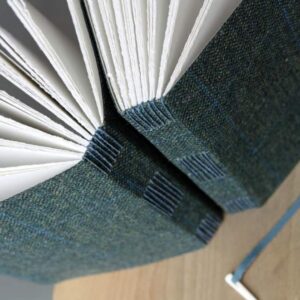 Blue tweed long stitch journal - Image 4