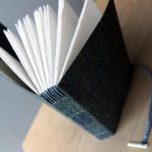 Blue tweed long stitch journal - Image 3