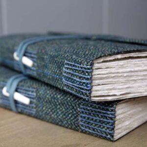 Blue tweed long stitch journal - Image 2