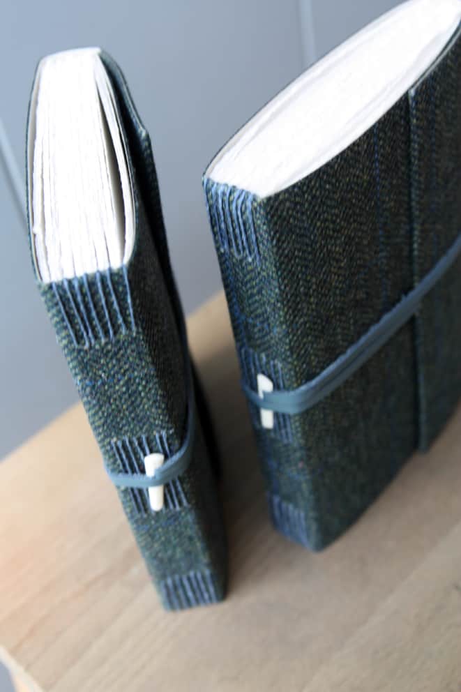 Blue tweed long stitch journal - Image 8
