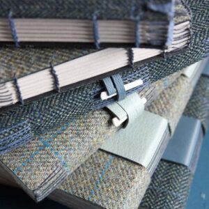 Blue tweed long stitch journal - Image 7