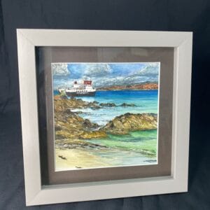 "Iona Ferry Loch Buie, Iona" Original framed watercolour. - Image 1