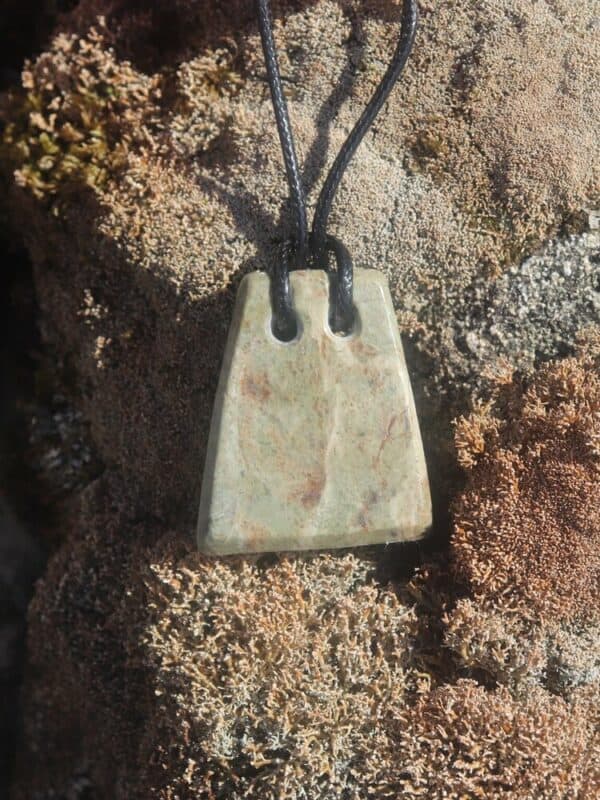 Hebridean Pale Greenstone pendant - handmade by Gneiss Things