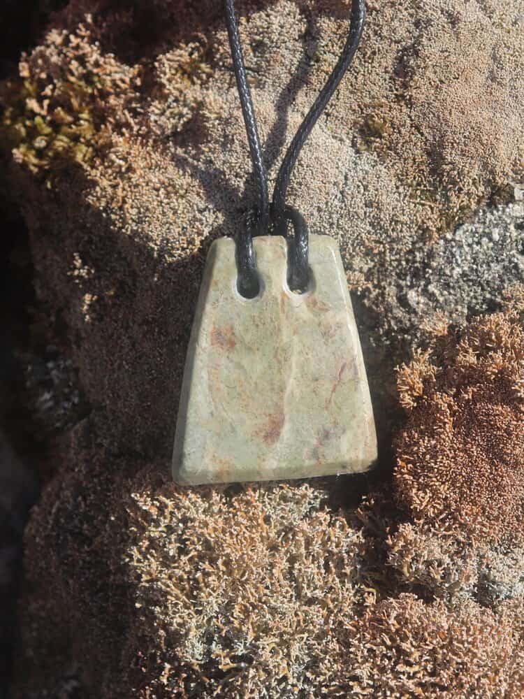 Hebridean Pale Greenstone pendant - handmade by Gneiss Things