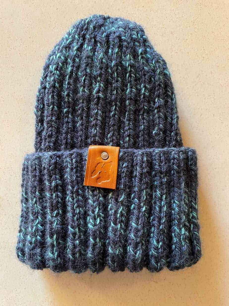 Woollen hat with Islay leather tab - Image 1