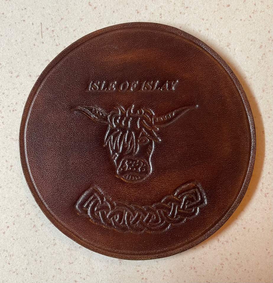 Handmade Leather Coasters - Image 1
