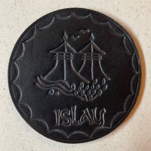 Handmade Leather Coasters - handmade by Islay Celtic Craft Shop (view 4)