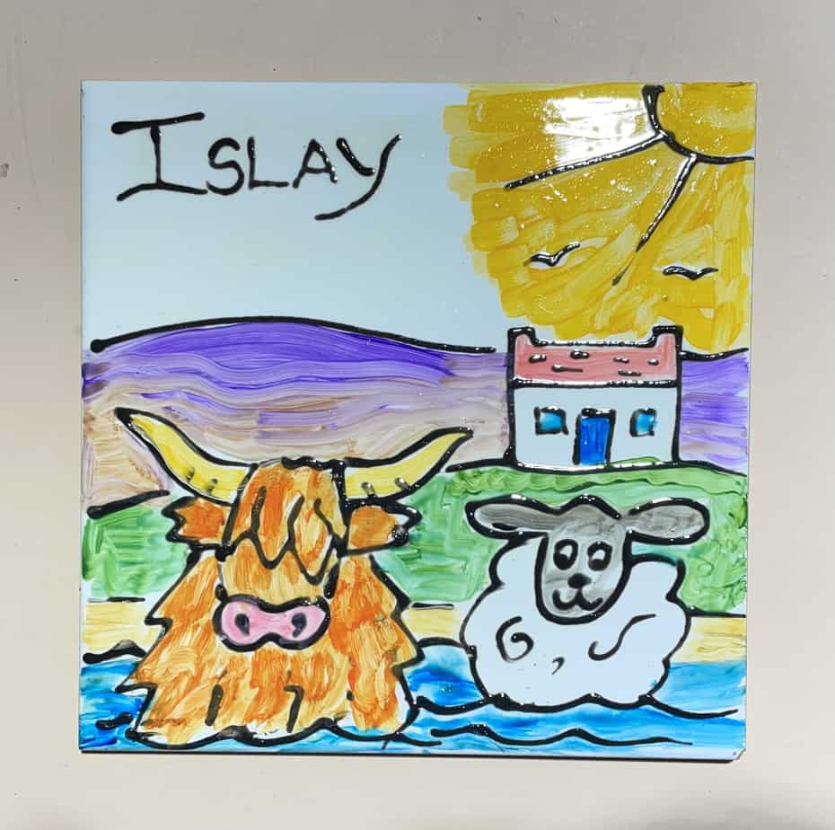 Fun Islay Wall Tiles - Highland Cow - handmade by Islay Celtic Craft Shop (view 4)