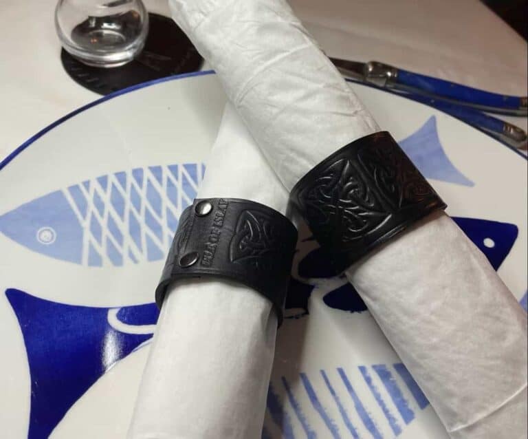Napkin rings set (Islay/Celtic) - handmade by Islay Celtic Craft Shop