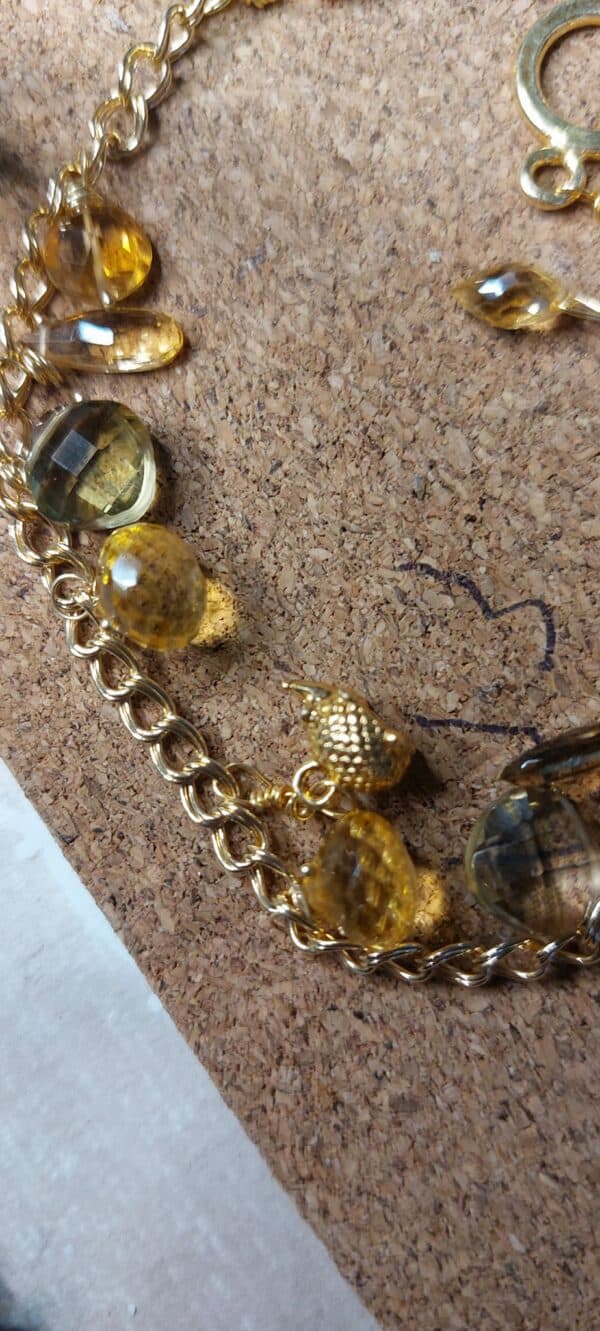 citrine hedgehog bracelet