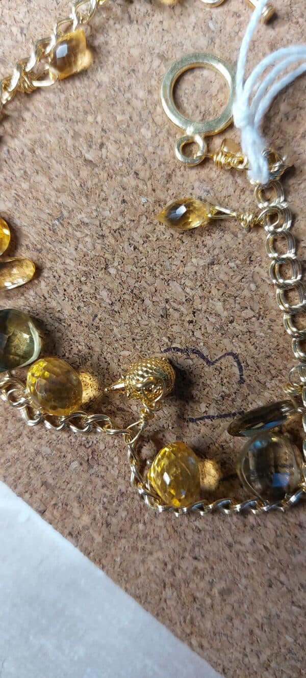 citrine hedgehog bracelet
