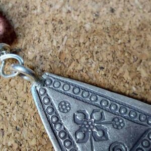 Amethyst Thai Karen silver necklace - handmade by Designs on Benbecula (view 2)