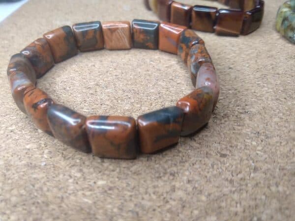 Poppy Jasper, elasticated bracelet