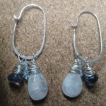 Rainbow moonstone chandelier earrings