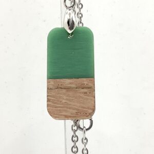 Resin and wood pendant - Image 3