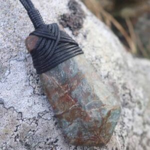 Green Stone Heritage Pendant - handmade by Gneiss Things (view 2)