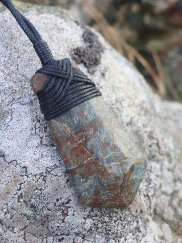 Green Stone Heritage Pendant - handmade by Gneiss Things (view 2)