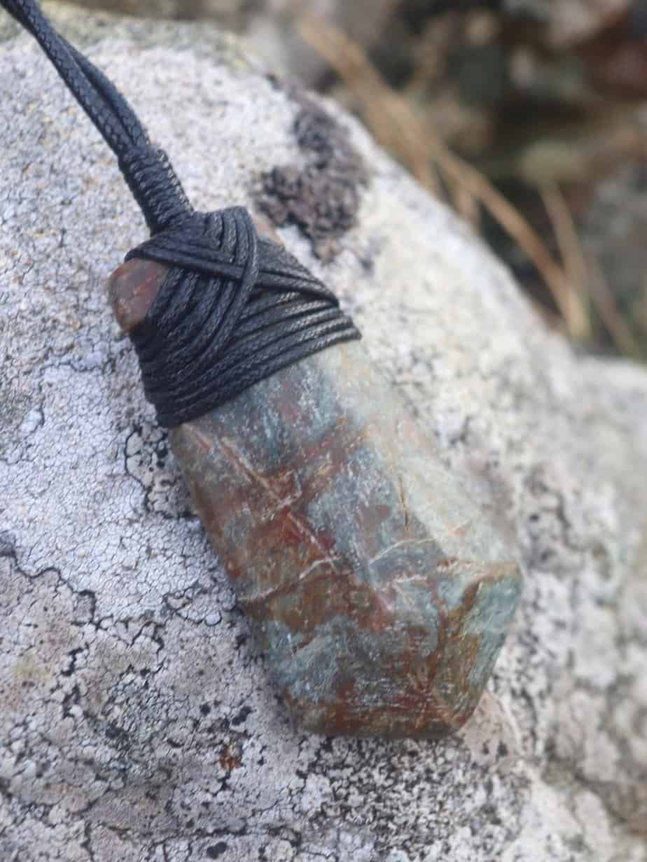 Green Stone Heritage Pendant - handmade by Gneiss Things (view 2)