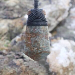 Green Stone Heritage Pendant - handmade by Gneiss Things