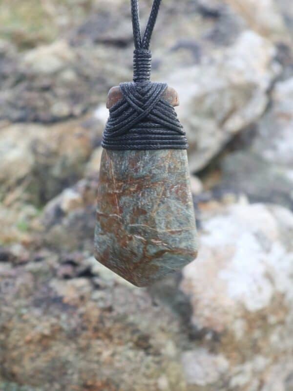 Green Stone Heritage Pendant - handmade by Gneiss Things