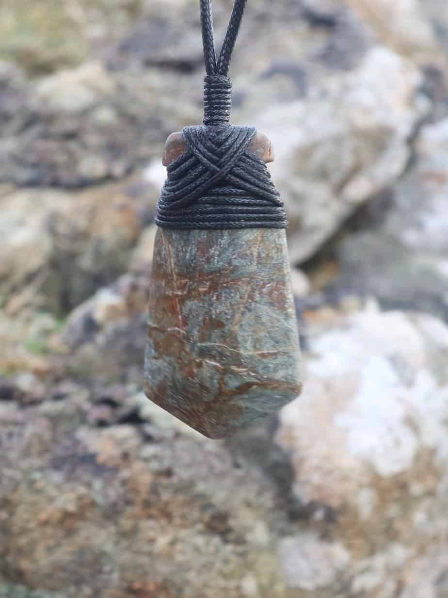 Green Stone Heritage Pendant - handmade by Gneiss Things