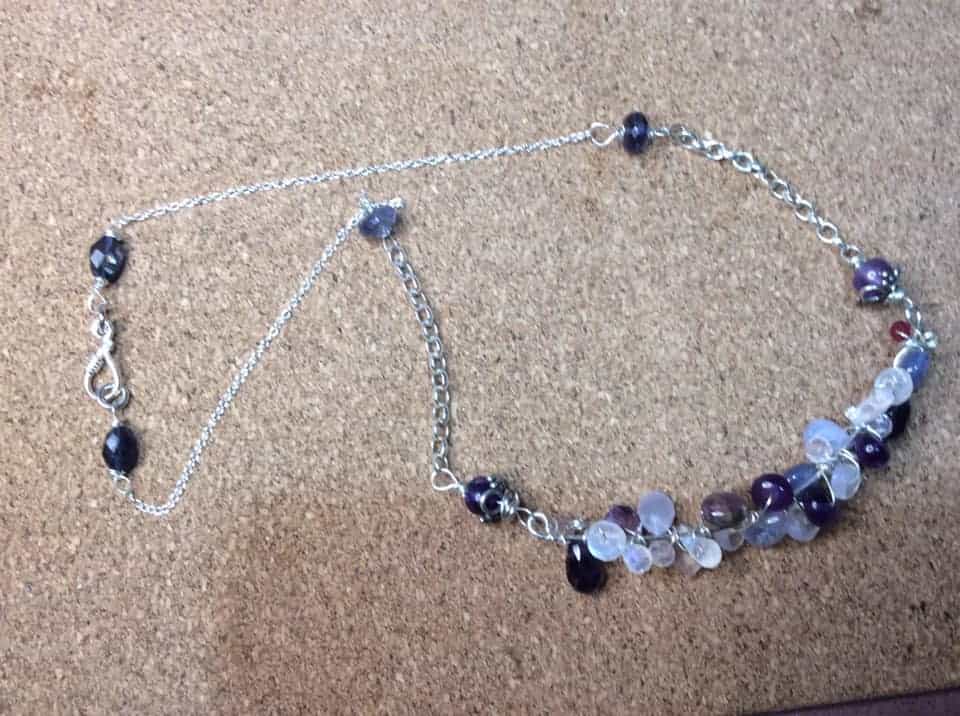 Gemstone Thai Karen silver choker necklace - Image 5