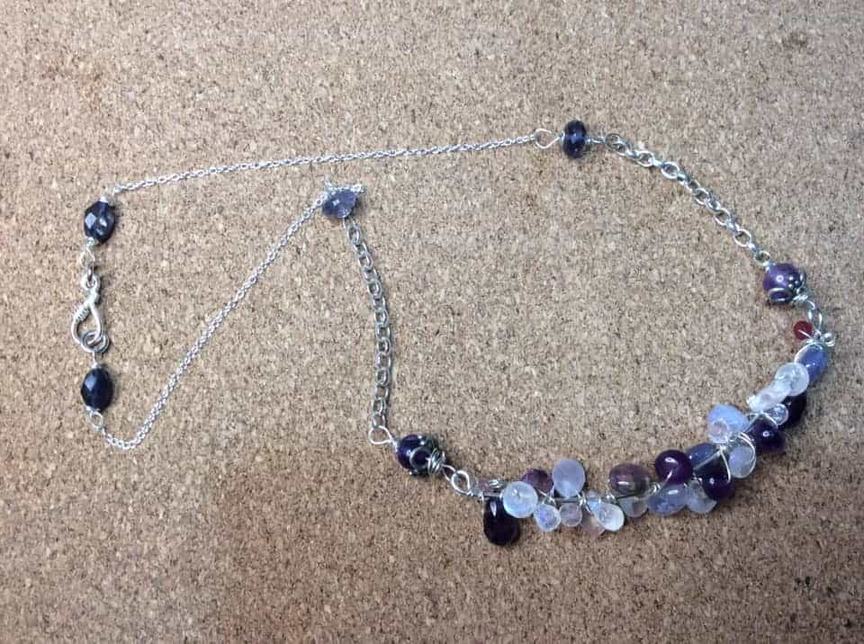 Gemstone Thai Karen silver choker necklace - Image 4