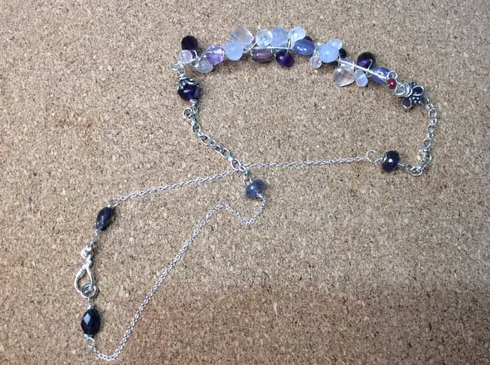 Gemstone Thai Karen silver choker necklace - Image 3