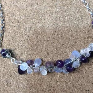 Gemstone Thai Karen silver choker necklace - Image 2