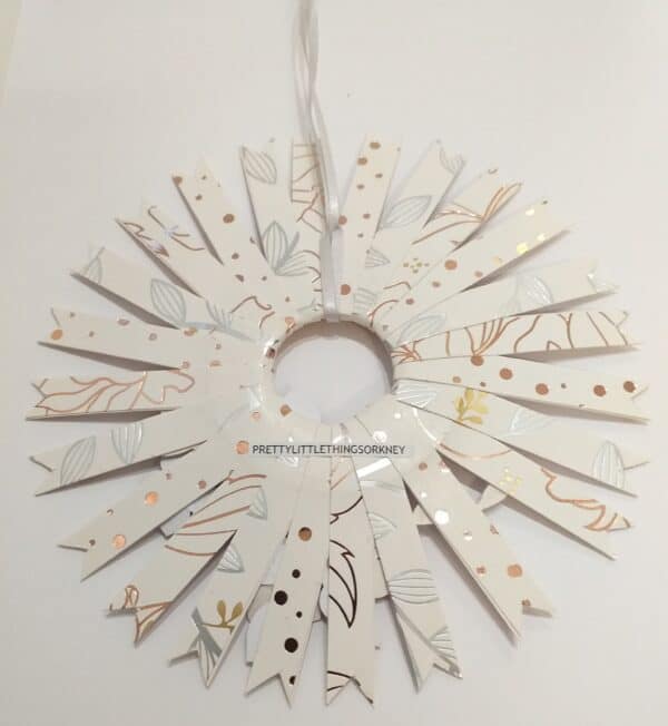 Mini Paper Wreath - gold/silver