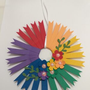 Mini Paper Wreath - Rainbow - Image 2