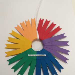Mini Paper Wreath - Rainbow - Image 3