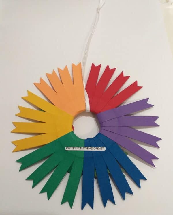 Mini Paper Wreath - Rainbow