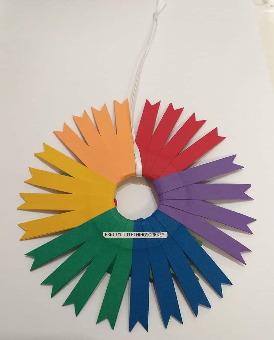 Mini Paper Wreath - Rainbow - Image 3