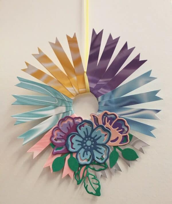 Mini Paper Wreath - marbled
