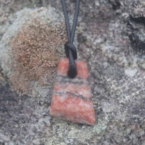 Small Pink Gneiss pendant - handmade by Gneiss Things