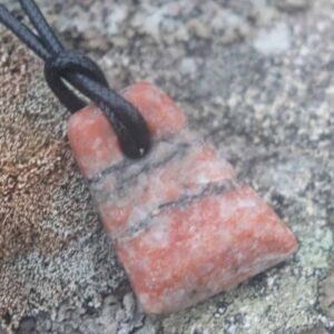Small Pink Gneiss pendant - handmade by Gneiss Things (view 2)