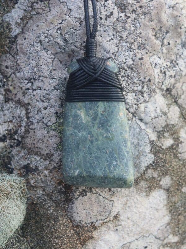 Hebridean Heritage Greenstone Pendant - handmade by Gneiss Things (view 2)
