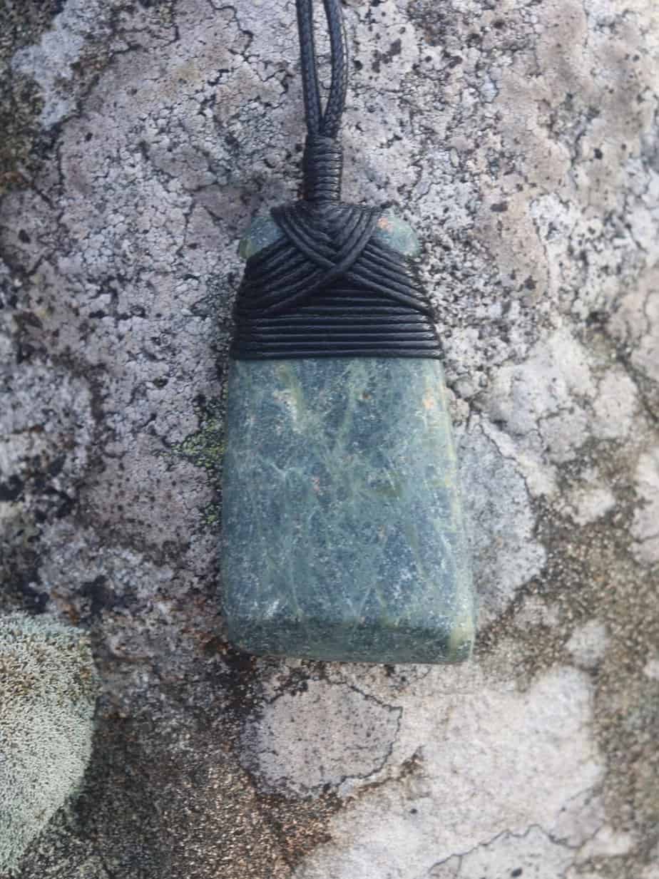 Hebridean Heritage Greenstone Pendant - handmade by Gneiss Things (view 2)