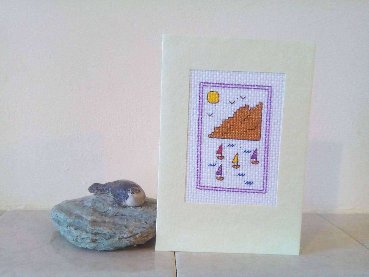 Peaceful Harbour Greetings card - handmade by Christie Country Crafts