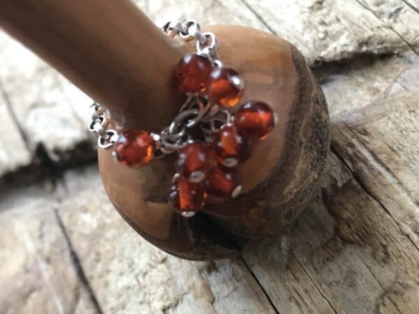 Unique Sterling Silver and Amber ring